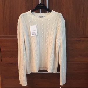 Authentic Valentino Cable Knit Cashmere Sweater